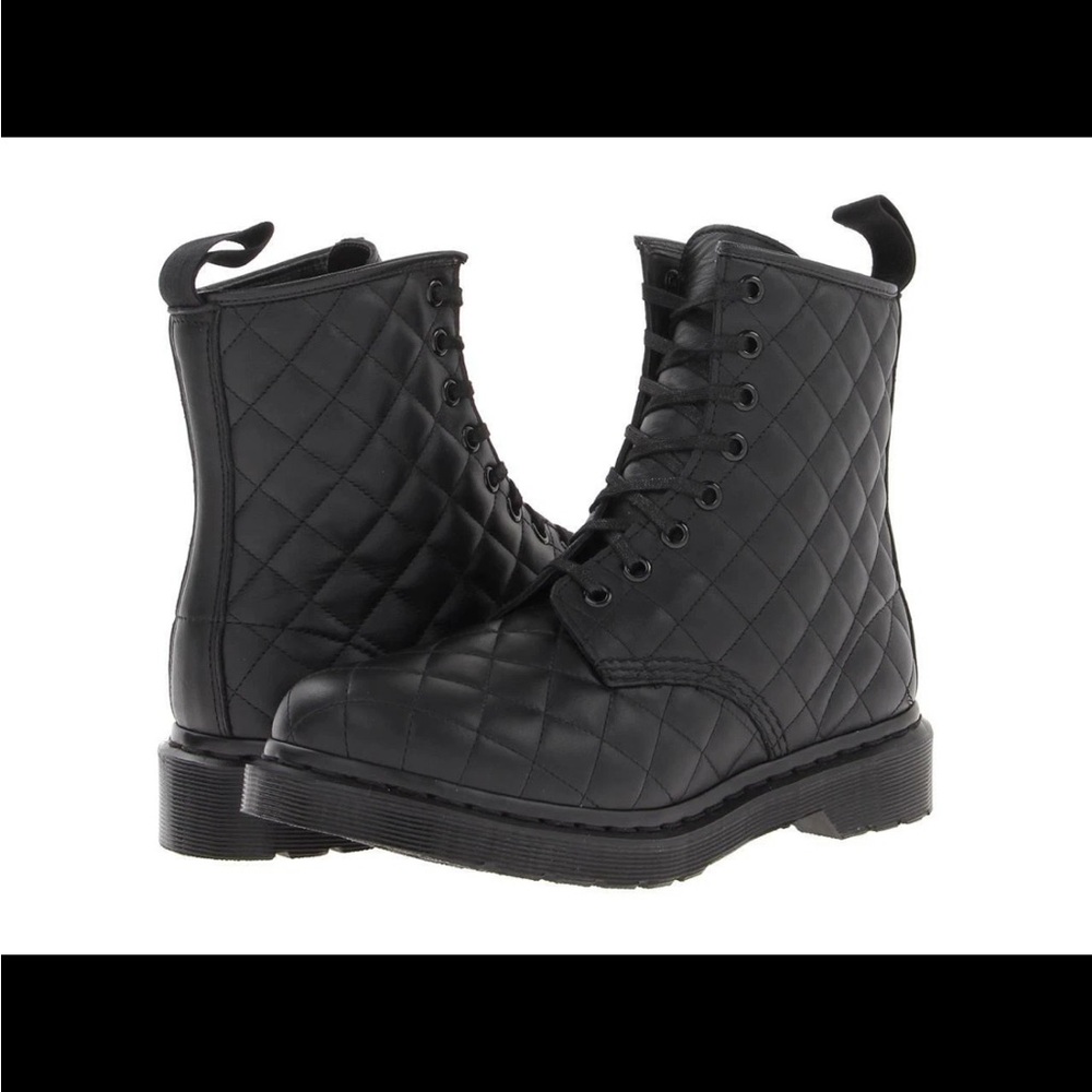Dr. Martens Black Quilted Combat Boots